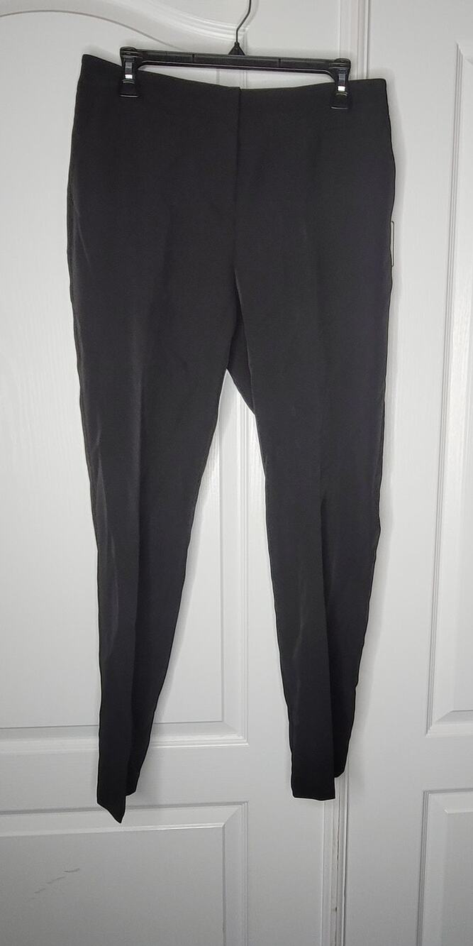 Laundry by Shelli Segal Size 10 Black Pants Trousers Flat Front career casual
